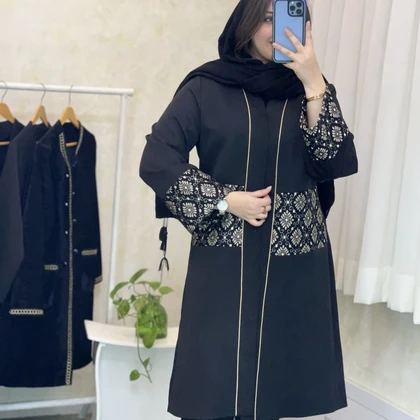 مانتو بلند زنانه عیدانه مدل ترلان