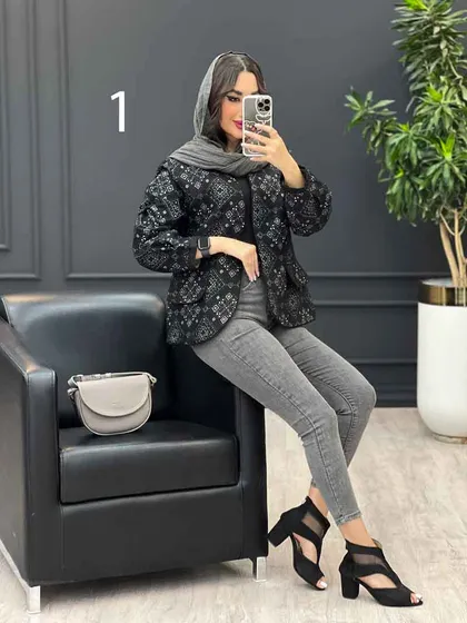 کت طرح دار جیب نما