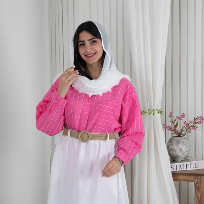 شومیز تک جیب پری راه راه OL