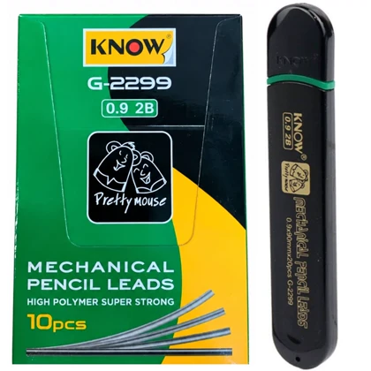 نوک مداد نوکی 0.9 نو KNOW مدل G-2299 کیفیت 2B