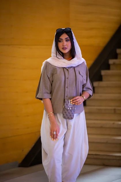 مانتو پیراهنی استریپ هلما