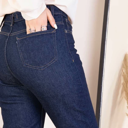 شلوارجین دخترونه مام فیت 14637 ZARA