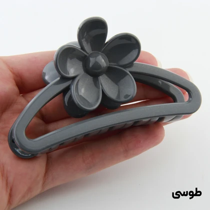 کلیپس دخترانه مدل بیضی گل‌دار سایه روشن