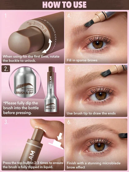 ست حرفه‌ای طراحی ابرو شیگلم مدل Brow-Fection (ژل‌کرم + براش)