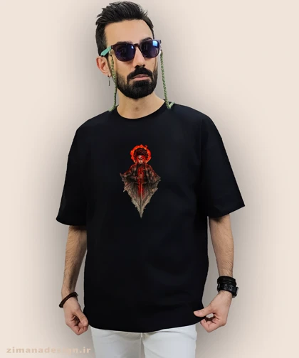 تیشرت لش مردانه و زنانه طرح شیطان کش شخصیت تانجیرو کد 939