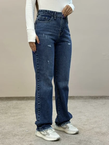 شلوار استریت جین آبی تیره تینت بروسو