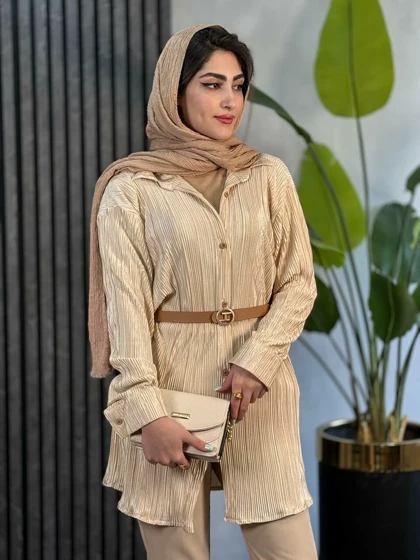 مانتو ساتن پلیسه الناز کد 1773