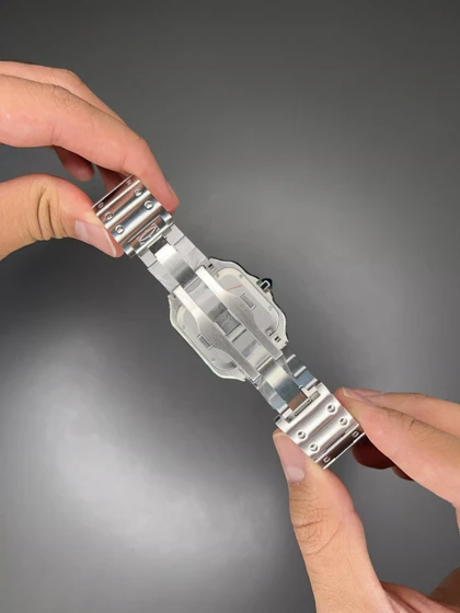 ساعت مچی کارتیه د سانتوس سیلور صفحه سفید Cartier De Santos