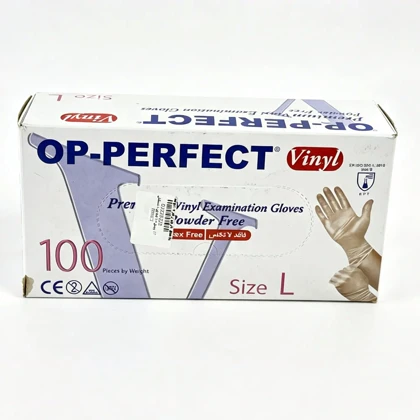 دستکش L وینیل100 عددی OP PERFECT