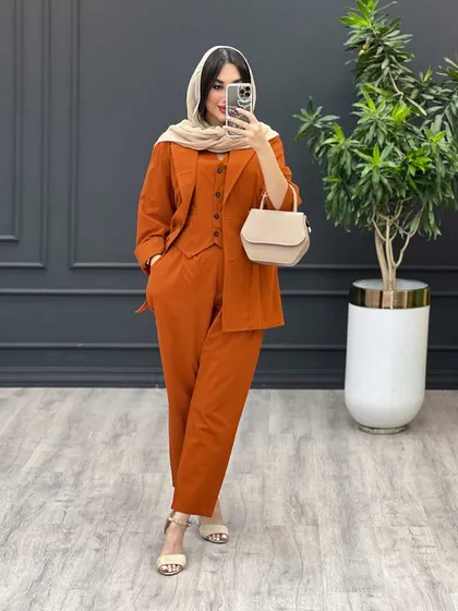 ست سه تیکه جلیقه دار