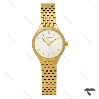 ساعت سیتیزن طلایی زنانه صفحه سیلور Citizen-9856-L