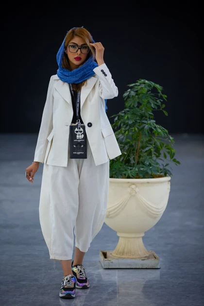 کت لینن دکوب چاک‌دار