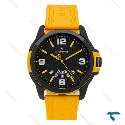 ساعت مچی اسپرت نیوی فورس NF9215 مردانه بند رابر زرد NaviForce-7668-G