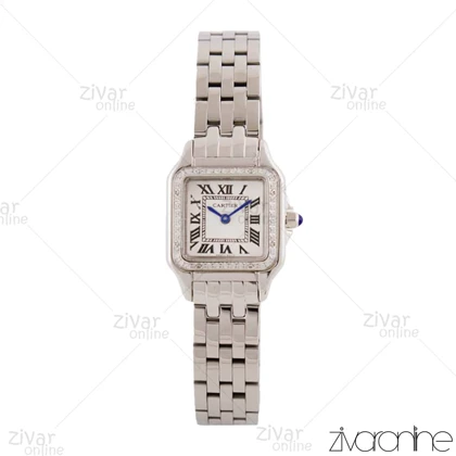 ساعت مچی کارتیر زنانه مدل پنته سیلور دور نگین 103802