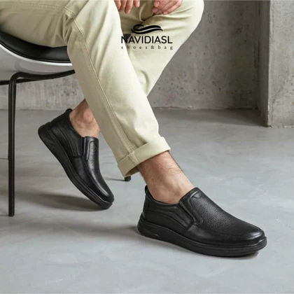کفش مردانه چرم طبی اداری و روزانه کد 7069025