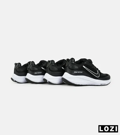 کفش کتانی مردانه و زنانه مشکی سفید نایک NIKE air zoom مدل 7185