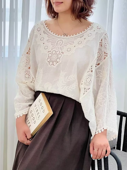 شومیز پانچ دو رنگ قواره دار کد 5671