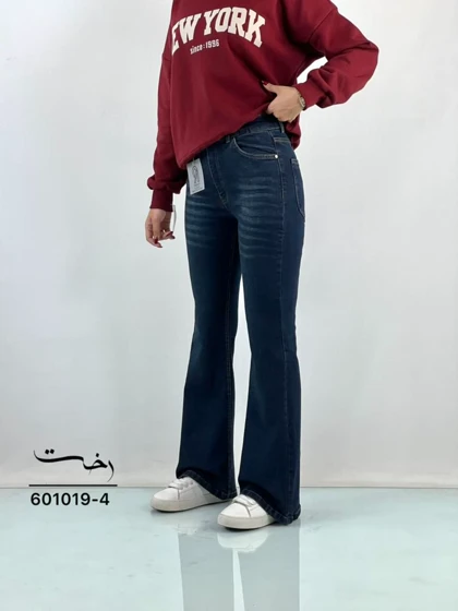 شلوار بوتکات جین آبی