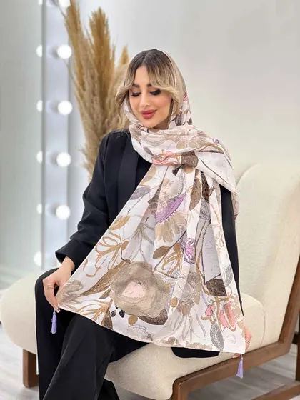 شال طرح گل آفتاب گردان
