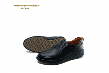 کفش طبی مردانه بدون بند چرم طبیعی کد si105