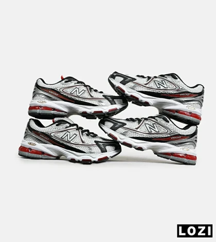 کفش کتانی مردانه و زنانه سفید قرمز مشکی NEW BALANCE 1064 مدل 6741