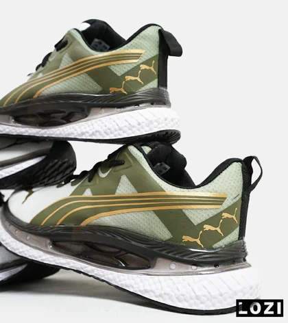 کتانی ورزشی سبز طلائی مردانه و زنانه PUMA مدل 4459