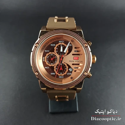 ساعت مچی مردانه اورجینال موتور ژاپنی برند مینی فوکوس سه موتور مدل Mf0246G.04 بند رابر