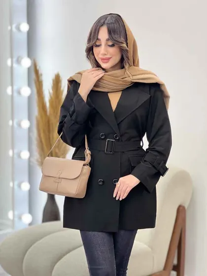 بارانی سرجیب دوبل ژیله دار