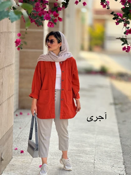 مانتو کتان جیب پایین 243