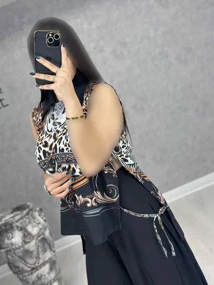 ست تاپ و شلوار دامنی : 8608