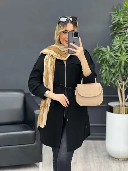 مانتو ژیله دار بغل سه دکمه