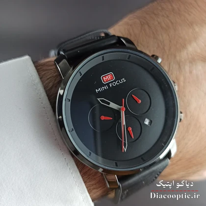 ساعت مچی مردانه اورجینال موتور ژاپن برند مینی فوکوس سه موتور مدل Mf0102G.03 بند چرم