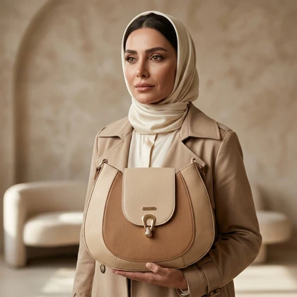کیف دوشی زنانه چرم یلسان مدل آوید کد 218-HR