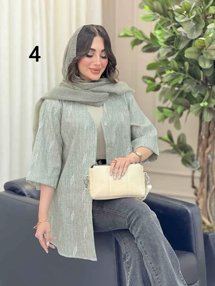 شومیز آستین پاکتی طرح دار