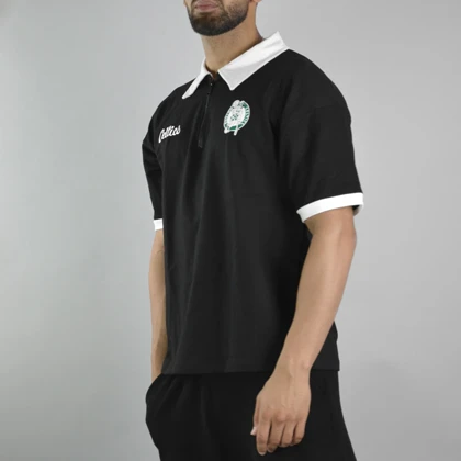 پولوشرت نیم زیپ اسپرت بوستون سلتیکس مدل CMP-3E822 مشکی