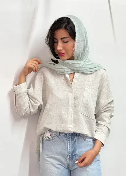 شومیز پولکی کد 4060