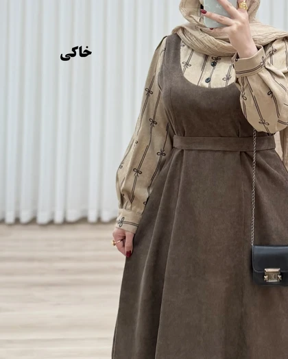 پیراهن مانتویی کبریتی مدل مهوا