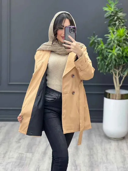 بارانی چهاردکمه آستین سگک