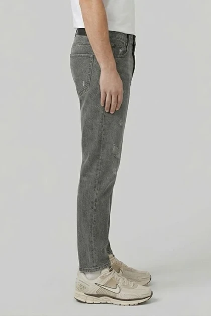 شلوار جین مام مردانه سنگ شور طوسی با کیفیت SM212