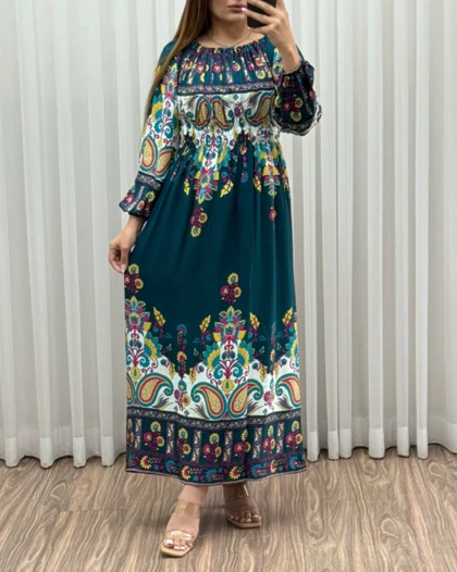 ساحلی حاشیه‌دار گل ترمه 7436