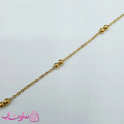 پابند دخترانه طلایی مدل توپی ظریف