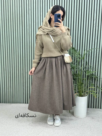 دامن پشمی جناغی