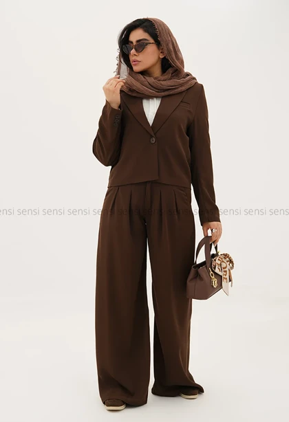 ست کراپ کت شلوار بندی کد1005276