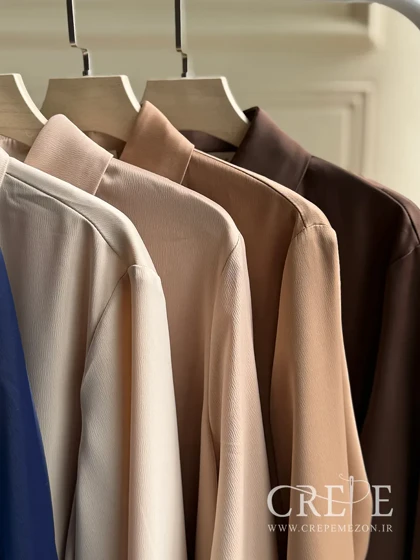 شومیز ساتن جلو دکمه