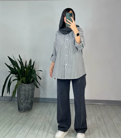 شلوار جین نیم بگ 6