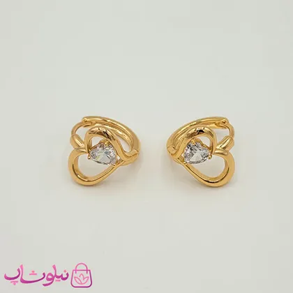 گوشواره زنانه ژوپینگ مدل قلب نامنظم