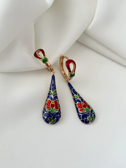 گوشواره میناکاری ژوپینگ