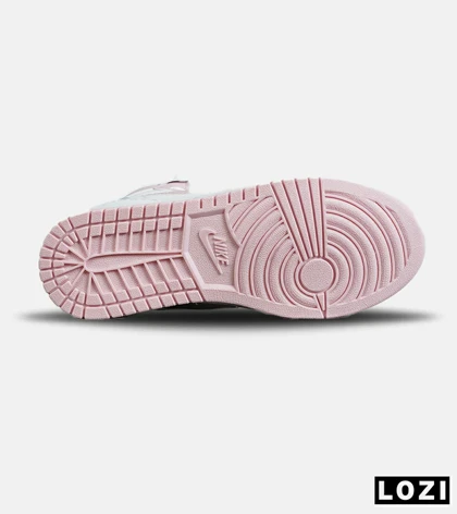 کفش کتانی ساق‌دار زنانه سفید صورتی آبی نایک NIKE jordan 1 مدل 7821