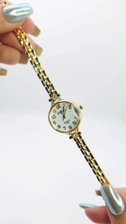 ساعت مچی زنانه مجلسی EHHE نگین‌دار با موتور کوارتز