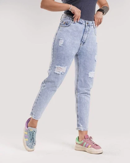 مام استایل زنانه آبی(6016B)